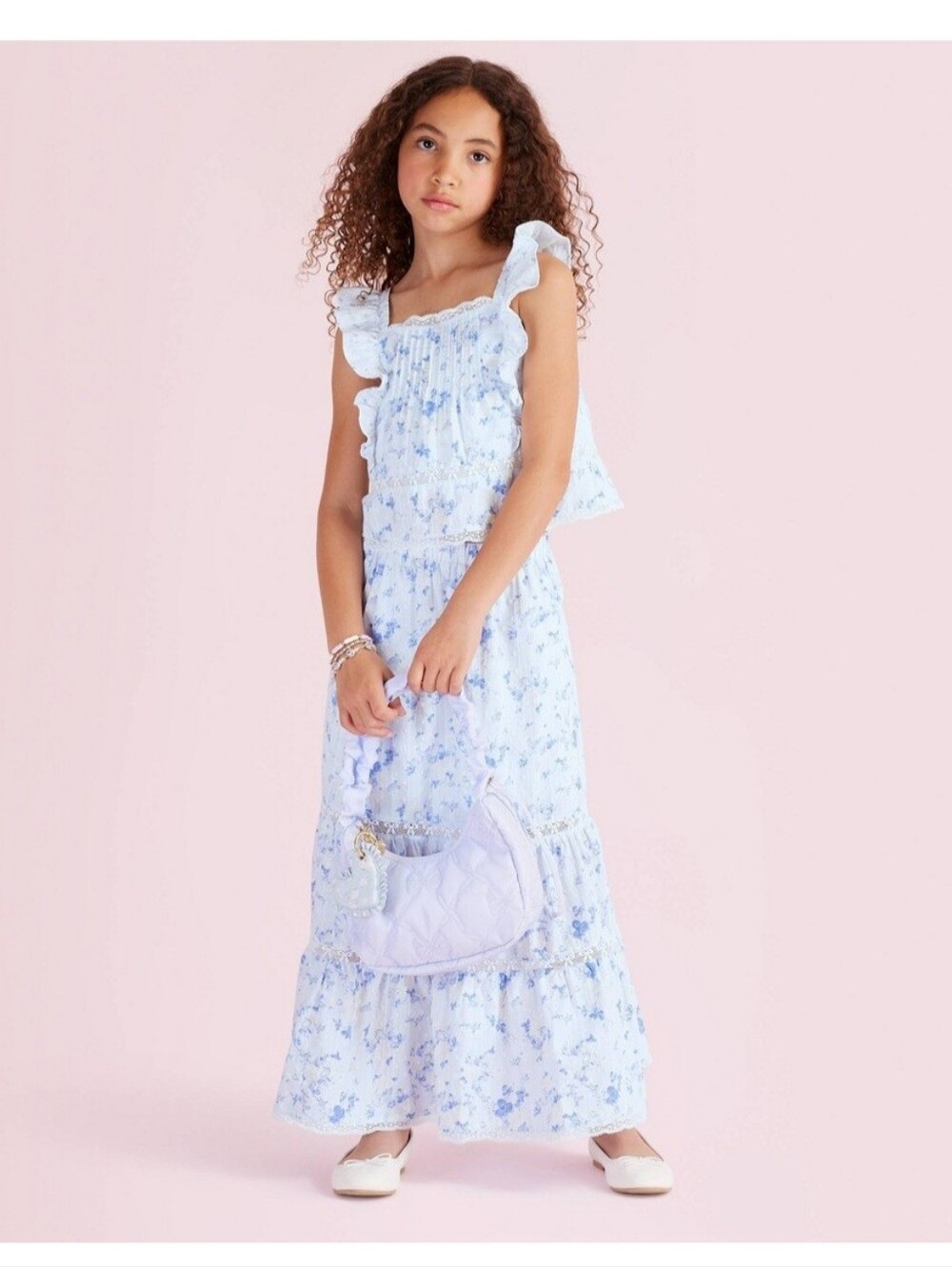 NWT LoveShackFancy x Target Isla Everblooming Rosettes Tiered Maxi Skirt  9 & 10